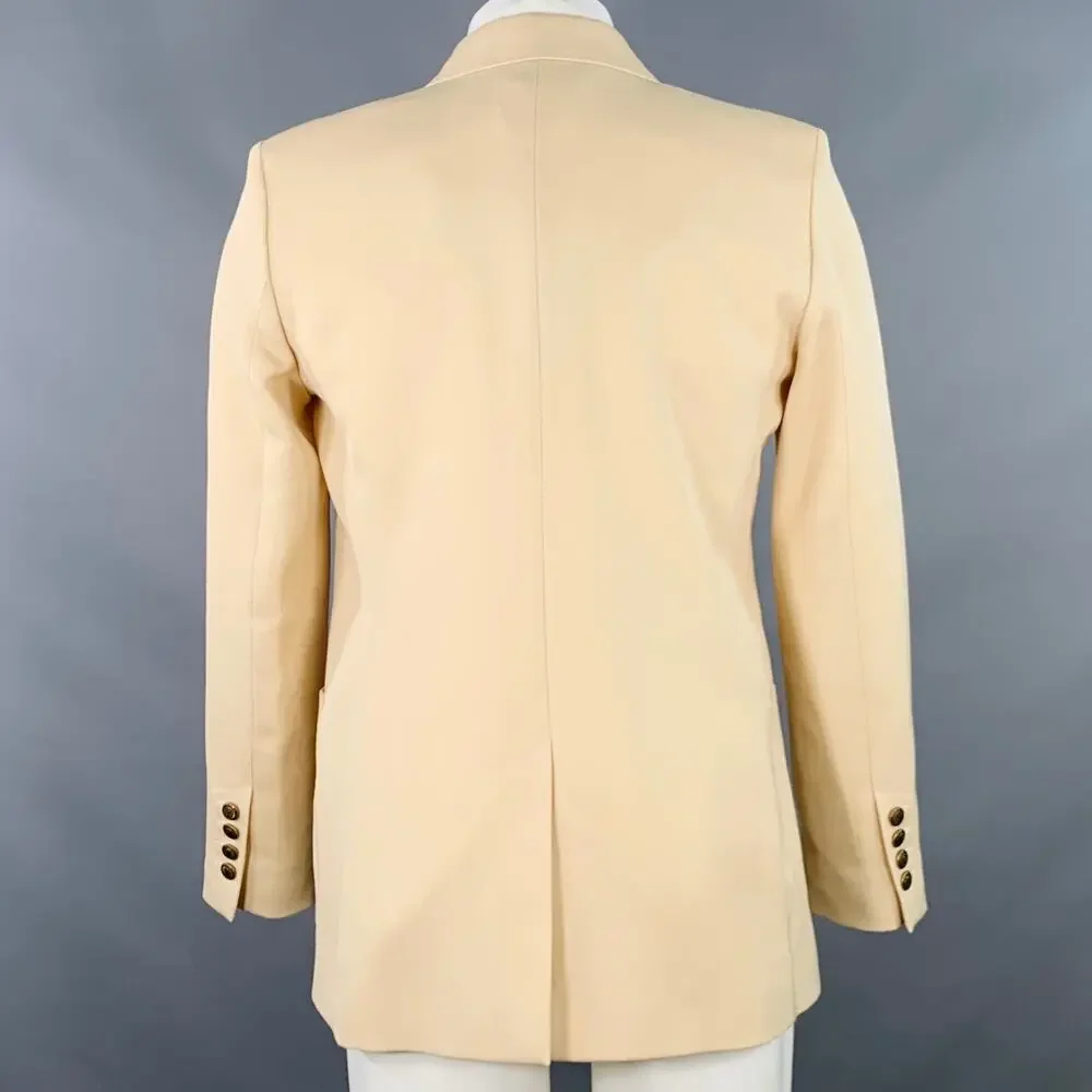 AMI by ALEXANDRE MATTIUSSI Size 34 Beige Wool Twill Double Breasted Sport Coat